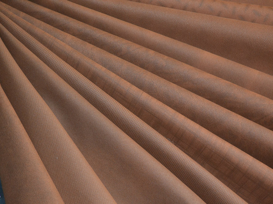Kopi Polyester PU kulit sintetis kain kain untuk jaket pakaian