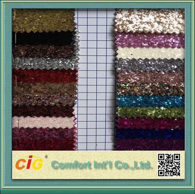 Dekorasi Glitter PVC Kain Kulit sintetis / Fabric Kulit Mengkilap