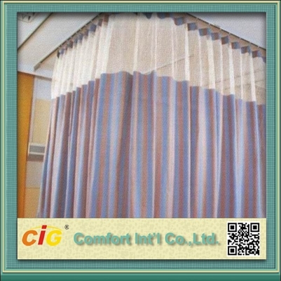 Polyester Rumah Sakit Cubicle Gunakan Modern Curtain Fabric / Tirai Kain Bahan untuk Pelapis